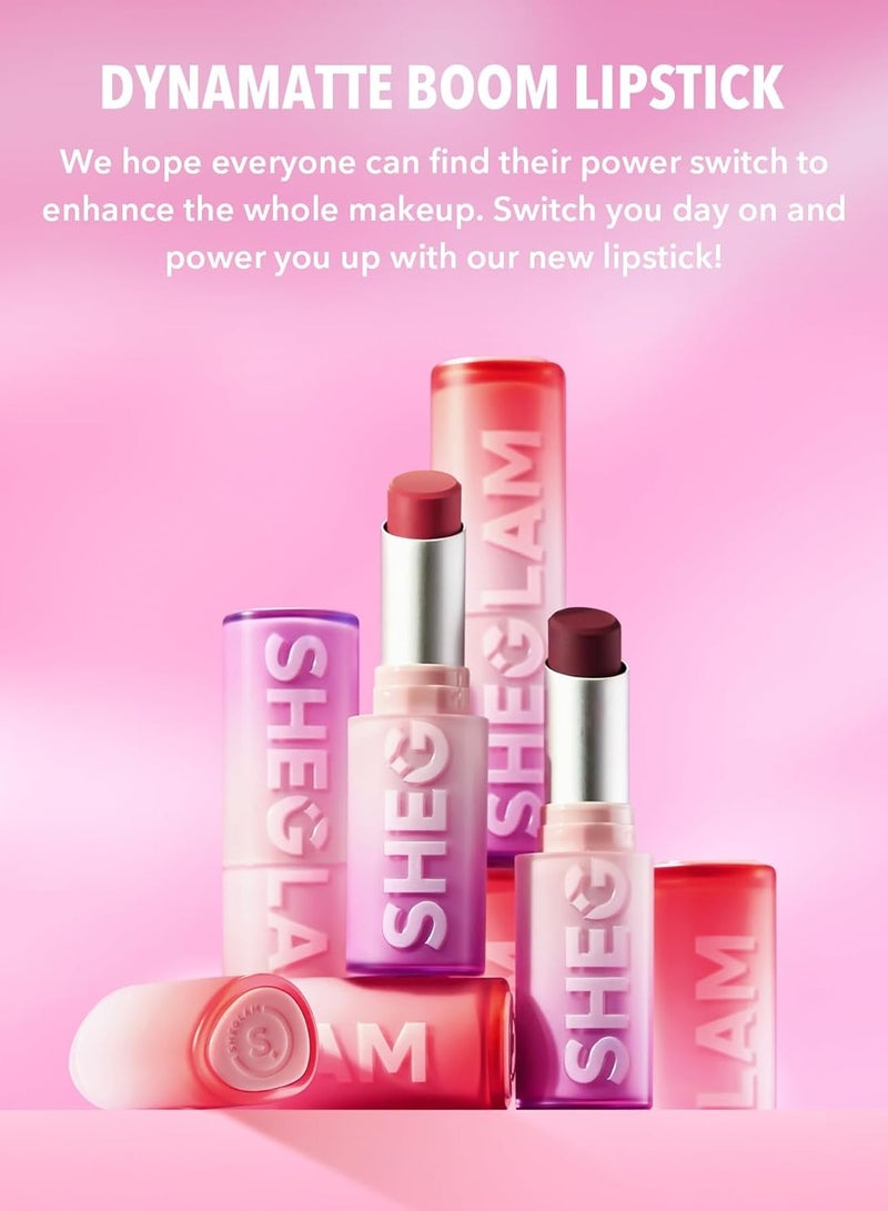 Sheglam Dynamatte Boom Long-Lasting Matte Lipstick Encore Energy  2.7g Encore Energy - Image 5