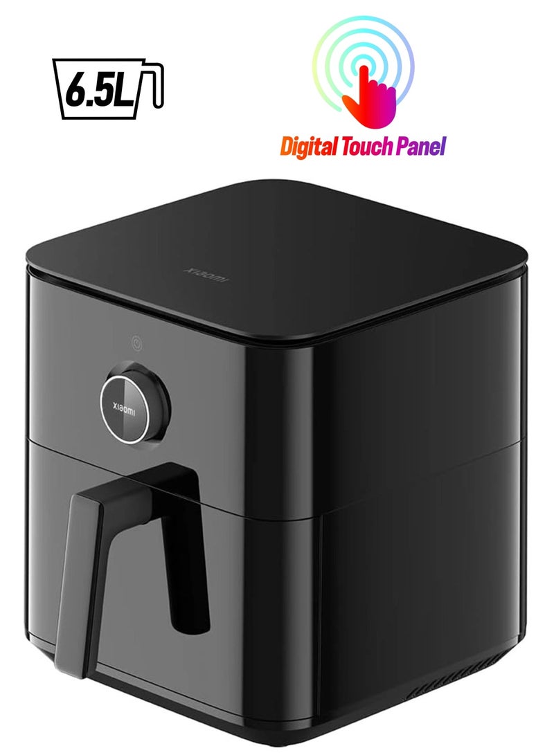 شاومي Mi Smart Air Fryer 6.5L, 100 Recipes OLED Display Adjustable Temperature 40°C - 220°C Even Cooking 360° Global version 6.5 L 1800 W MAF10 Black  - Image 1