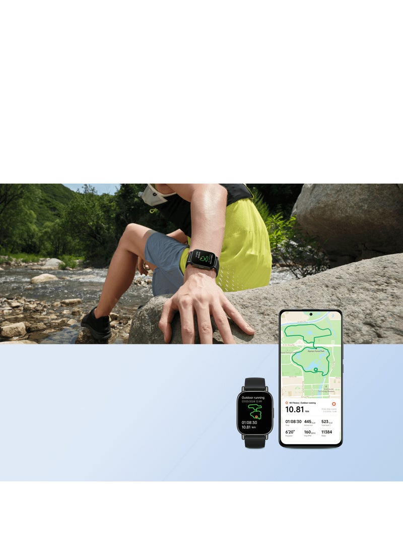 Xiaomi - 470 mAh Redmi Watch 5 Lite, Smartwatch With 1.96 Inch AMOLED Display, 5 ATM Water Resistance, 150+ Sports Modes, Heart Rate Monitor, Bluetooth Call, Global Vesrion Black - Image 1