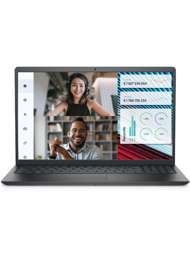 DELL Vostro 3520 Laptop With 15.6-Inch Display, Core i5-1235U Processor/8GB RAM/512GB SSD/Intel UHD Graphics/Windows 11 Home English/Arabic Black
