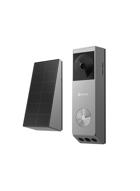 EP3x Pro 2K Dual-Lens Battery-Powered Video Doorbell with 1080p Bottom Camera, Solar Panel, AI Human & Package Detection, 32GB eMMC Storage, Color Night Vision, Two-Way Talk, Tamper Alarm, Smart Integration with Google Assistant & Alexa, Weatherproof | CS-EP3x Pro
