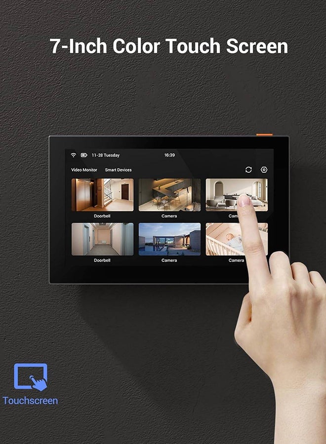 إيزفيز - SD7 7-Inch IPS Touch Smart Screen, Smart Integration with Compatible EZVIZ Devices, Remote Control via EZVIZ App, Two-Way Talk, Type-C charging, Easy Installation, CS-SD7 - Image 1
