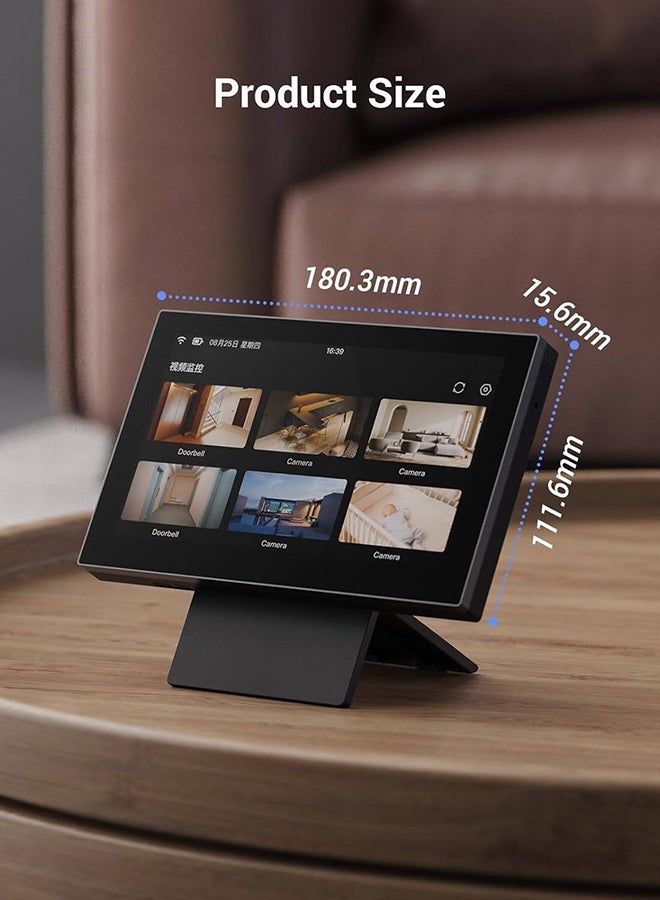 إيزفيز - SD7 7-Inch IPS Touch Smart Screen, Smart Integration with Compatible EZVIZ Devices, Remote Control via EZVIZ App, Two-Way Talk, Type-C charging, Easy Installation, CS-SD7 - Image 1