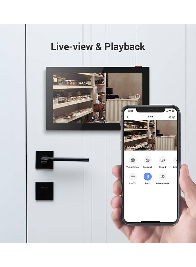 إيزفيز - SD7 7-Inch IPS Touch Smart Screen, Smart Integration with Compatible EZVIZ Devices, Remote Control via EZVIZ App, Two-Way Talk, Type-C charging, Easy Installation, CS-SD7 - Image 1