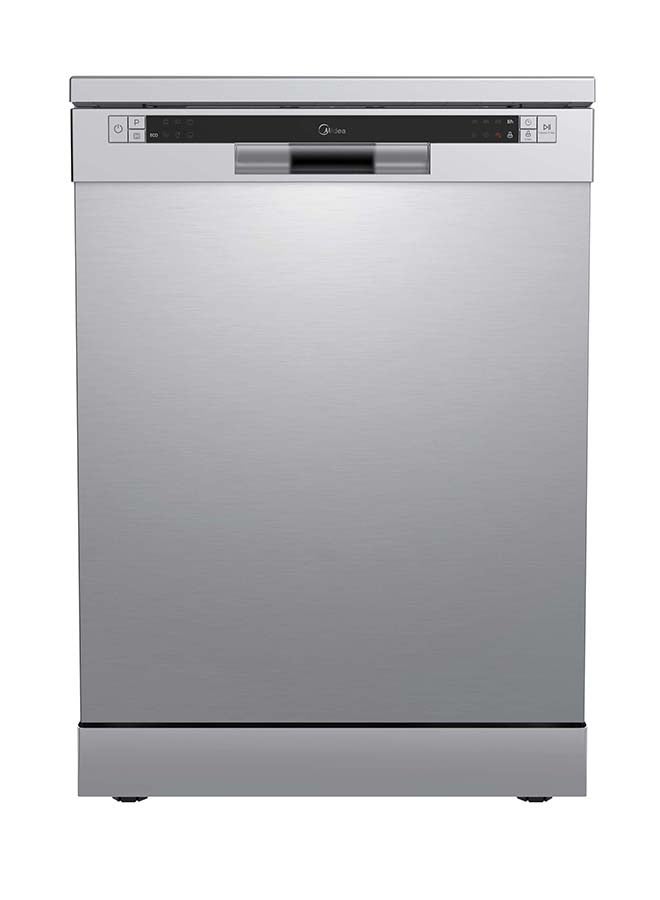 Midea - Dish Washer 12 Place Settings 7 Programs Half Load Delay Child Lock Color Silver 138 kW WQP125201CSEG Silver - Image 1