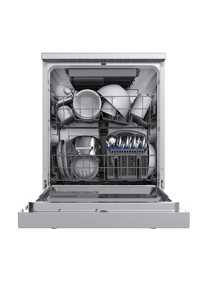 Midea - Dish Washer 12 Place Settings 7 Programs Half Load Delay Child Lock Color Silver 138 kW WQP125201CSEG Silver - Image 1