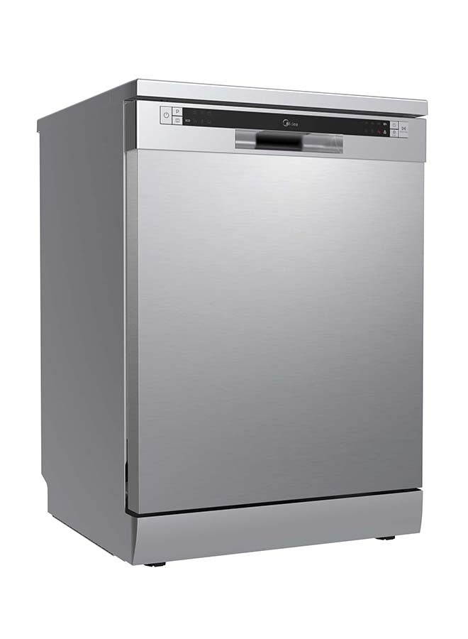 Midea - Dish Washer 12 Place Settings 7 Programs Half Load Delay Child Lock Color Silver 138 kW WQP125201CSEG Silver - Image 1