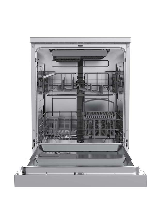 Midea - Dish Washer 12 Place Settings 7 Programs Half Load Delay Child Lock Color Silver 138 kW WQP125201CSEG Silver - Image 1