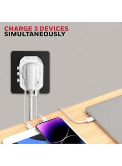 Honeywell New Launch Universal Travel Adapter 12W, 3-in-1 Fast Charging, Universal Socket, TypeC, USBA, Worldwide Wall Charger for EU,US,UK & CN/AUS, Perfect for All Devices, 3Yr Manufacturer Warranty White  - Image 4