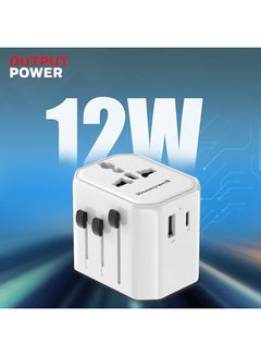 Honeywell New Launch Universal Travel Adapter 12W, 3-in-1 Fast Charging, Universal Socket, TypeC, USBA, Worldwide Wall Charger for EU,US,UK & CN/AUS, Perfect for All Devices, 3Yr Manufacturer Warranty White  - Image 5