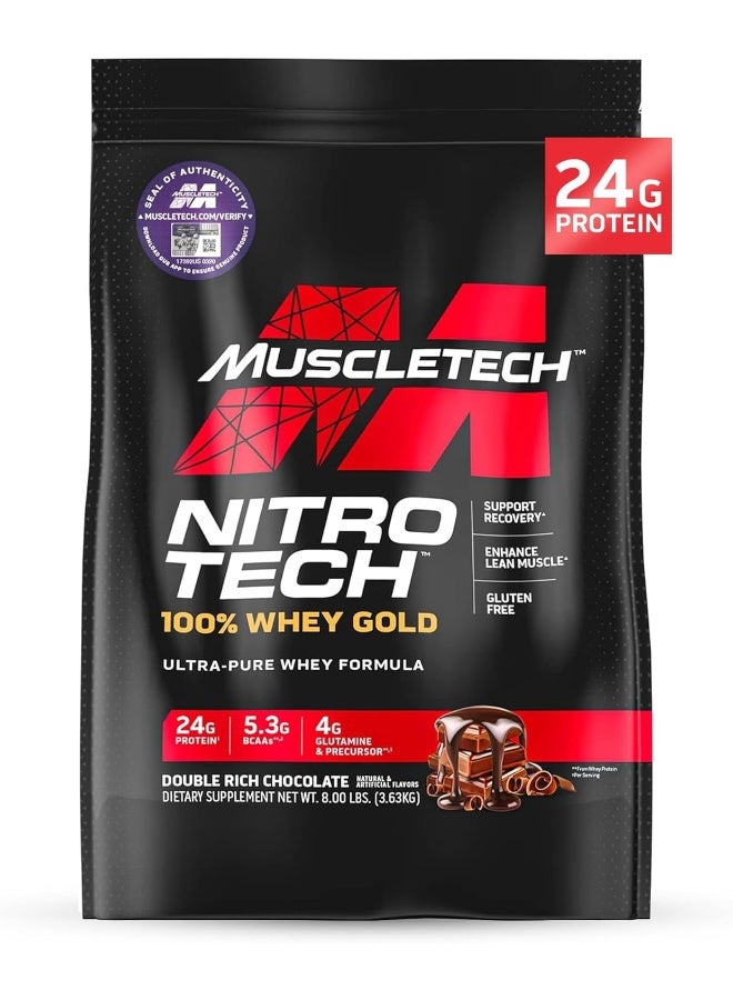 ماسل تيك - Whey Protein Powder Nitro-Tech Chocolate Protein Powder 8 Lbs 109 Servings - Image 1