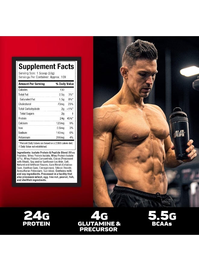 ماسل تيك - Whey Protein Powder Nitro-Tech Chocolate Protein Powder 8 Lbs 109 Servings - Image 1