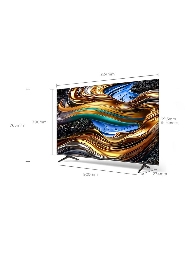 TCL Television 55 Inch Smart TV, Google TV, 4K UHD, 60Hz MEMC, 120Hz VRR, DLG 120Hz, Dolby Vision Atmos, HDR10+, DTS Virtual X, Wide Color Gamut, Slim & Unibody Brushed Titanium (2024) 55P755 Black  - Image 3