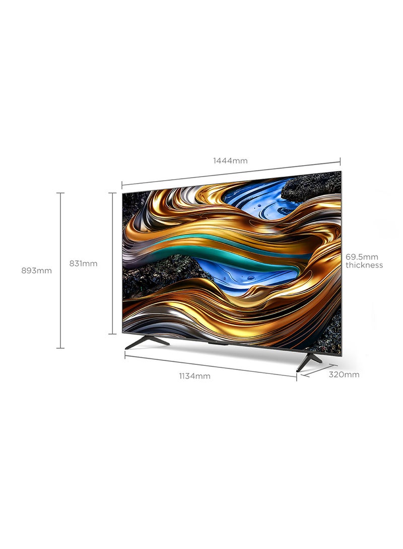 TCL Television 65 Inch Smart TV, Google TV, 4K UHD, 60Hz MEMC, 120Hz VRR, DLG 120Hz, Dolby Vision Atmos, HDR10+, DTS Virtual X, Wide Color Gamut, Slim & Unibody Brushed Titanium (2024) 65P755 Black  - Image 3