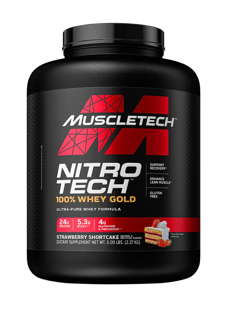 MuscleTech Nitro Tech 100% Whey Gold Ultra Pure Whey Formula Support Recovery Enhance Lean Muscle 5lbs - Image 1
