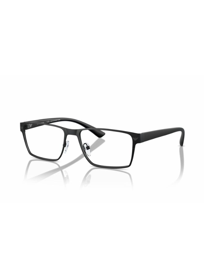 امبوريو ارماني - Men's Rectangular Shape Plastic Eyeglass Frames 3001 - Lens Size: 55 Mm - Matte Black - Image 1