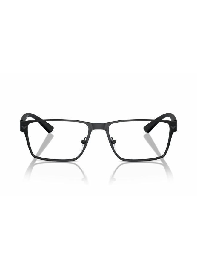 امبوريو ارماني - Men's Rectangular Shape Plastic Eyeglass Frames 3001 - Lens Size: 55 Mm - Matte Black - Image 1