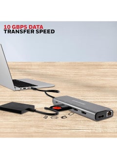 Honeywell New Launch 14-in-1 Type C Dock with Dual 8K HDMI& DP, Ethernet Port, USB 3.2, 3.0 & 2.0, 2xType C 3.2, 3.5 mm Audio Port, SD & MicroSD Slot, for All Devices like Windows/MacBook Grey  - Image 5