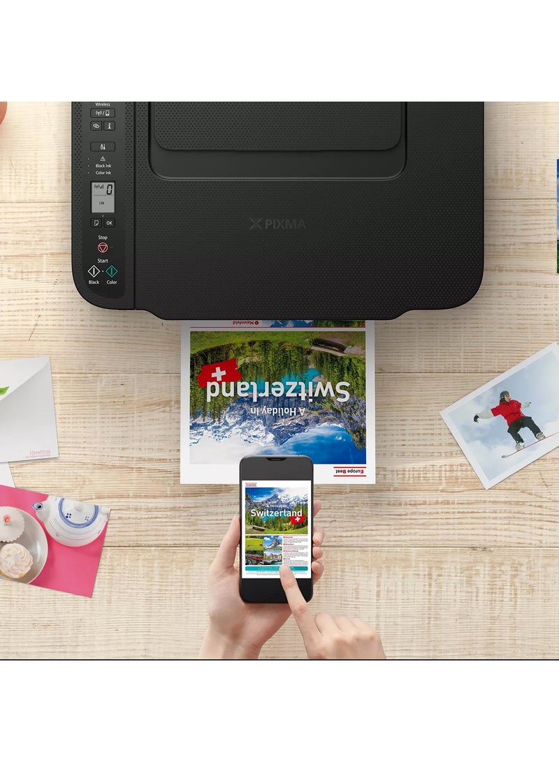 Canon PIXMA TS3640 Wireless Colour All-in-One Inkjet Photo Printer, Print, Copy & Scan | Black - Image 4