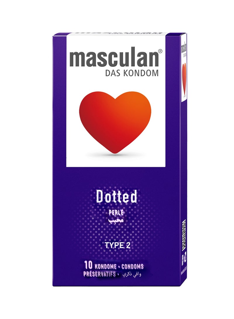ماسكولان Dotted Condom 10 Pieces 