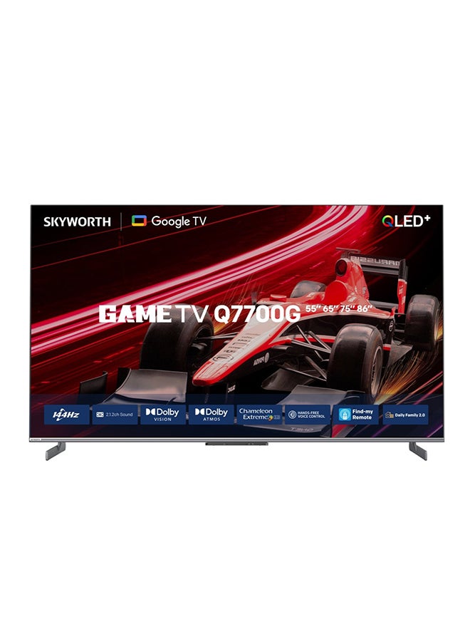 Skyworth 75" 4K QLED+ Smart TV, Eye Care, Google TV, Find My Remote, Game Mode, 144Hz VRR, Dolby Vision & Atmos, HDMI 2.1, 2-Year Warranty, 75Q7700G Black - Image 2