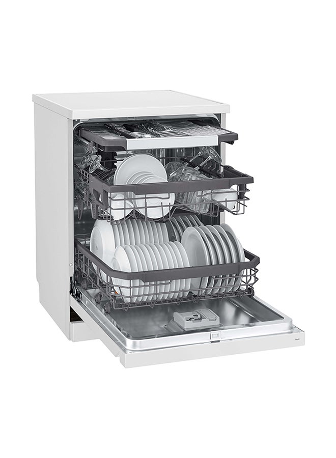 إل جي - Dishwasher 14 Place Setting Inverter Direct Drive MotorSmart ThinQ WiFi White 97 kW DFC435FW White - Image 1