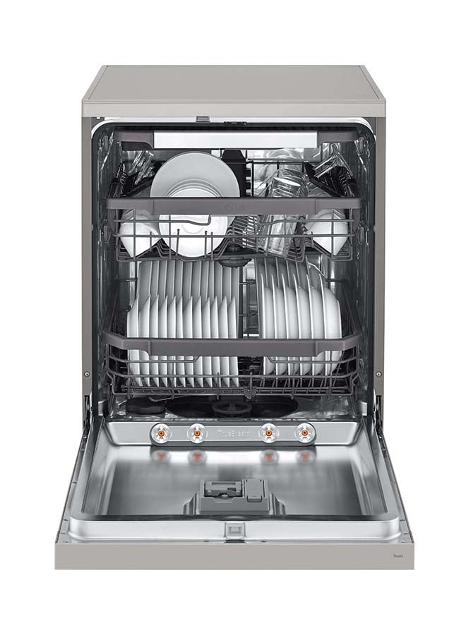 LG - Dishwasher 14 Place Setting Inverter Direct Drive MotorSmart ThinQ WiFi Platinum Silver 97 kW DFC435FP Silver - Image 1