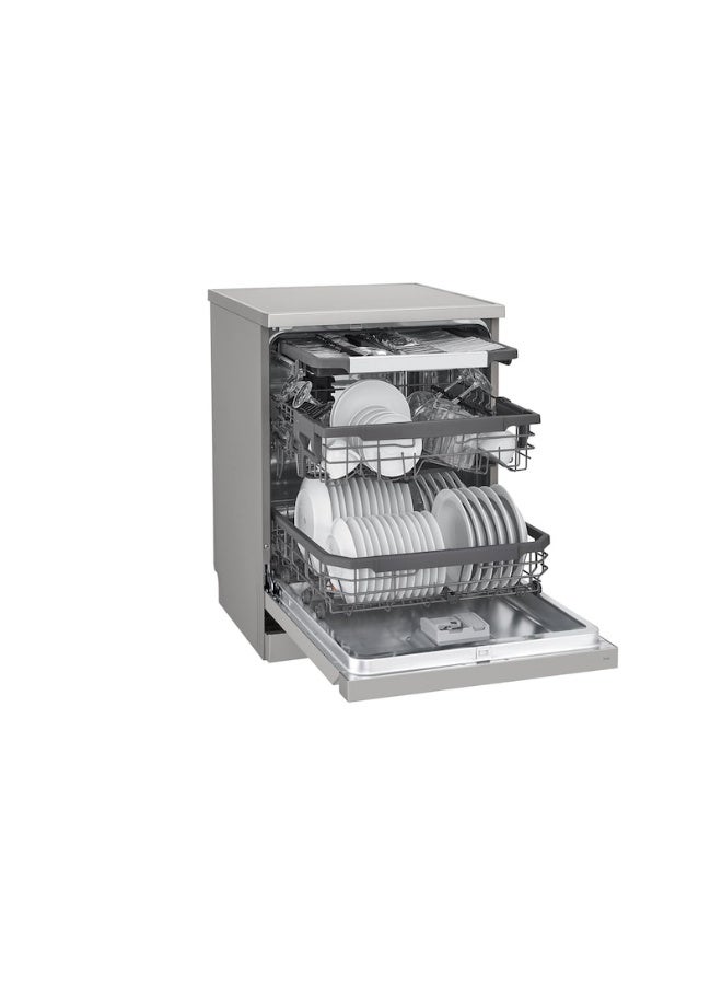 إل جي غسالة أطباق تتسع لـ ١٤ مكانًا، محرك عاكس مباشر، تقنية ThinQ، واي فاي، ٩٧ كيلو واط، موديل DFC435FP، فضية اللون 97 kW DFC435FP - Image 5