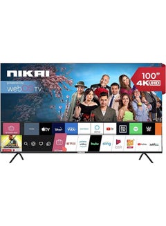 NIKAI Nikai 100 Inch UHD LED WebOS Smart Tv Platinum Series, Magic Remote, Cinema Screen Design 4K Ultra HDR, Dolby Audio, Smart Voice Control, Apps YouTube, Netflix, Shahid – NIK100MEU4STN1 NIK100MEU4STN1 Black  - Image 1