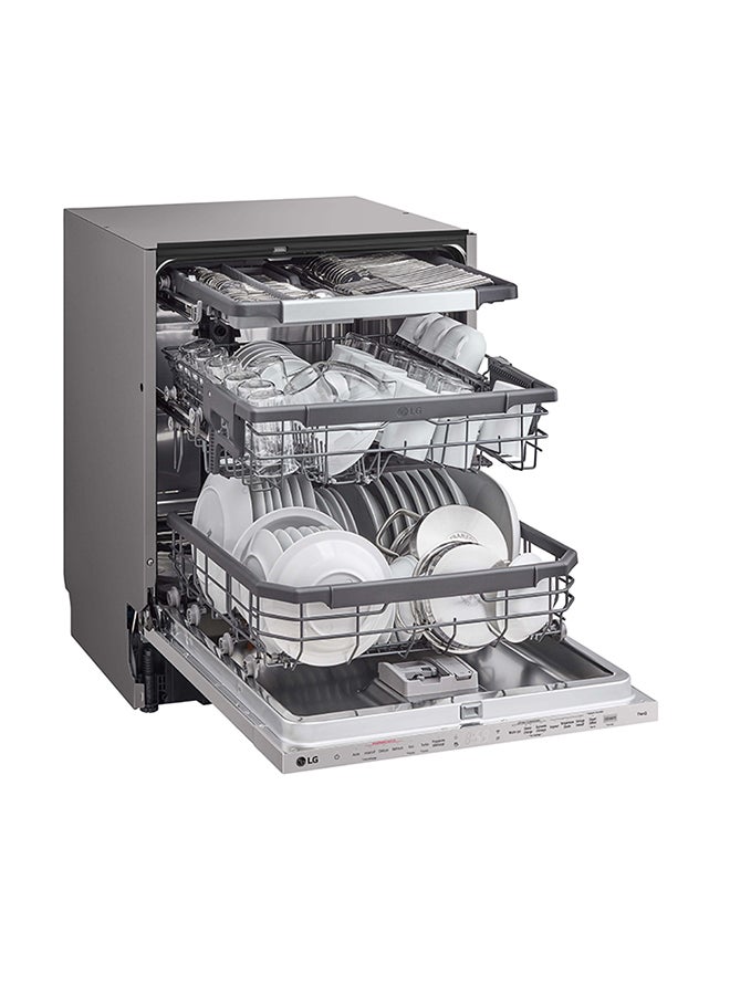 إل جي - BuiltIn Dishwasher 14 Place Setting Inverter Direct Drive Smart ThinQ WiFi Noble Steel 97 kW DBC435TSL Noble Steel - Image 1