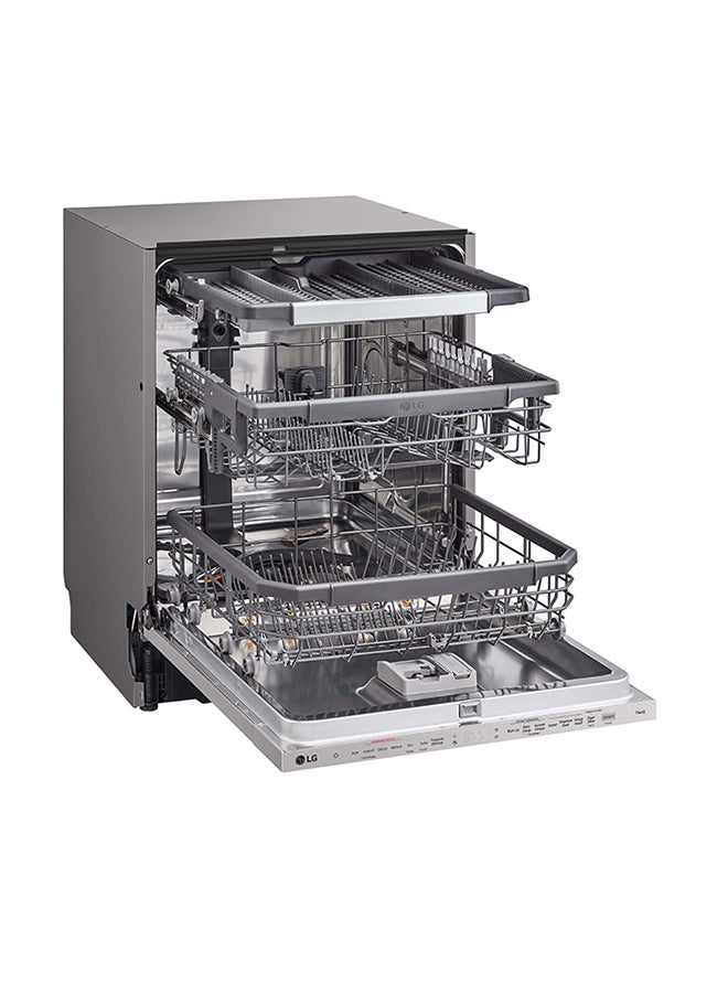 إل جي - BuiltIn Dishwasher 14 Place Setting Inverter Direct Drive Smart ThinQ WiFi Noble Steel 97 kW DBC435TSL Noble Steel - Image 1