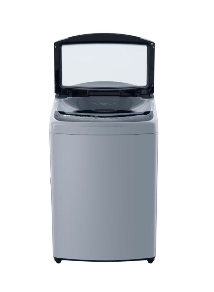 LG - Washing Machine 19 kg Top Loading Smart Diagnosis Inverter Direct Drive 6 Motion LED Display T19H3SDHTG Silver - Image 1