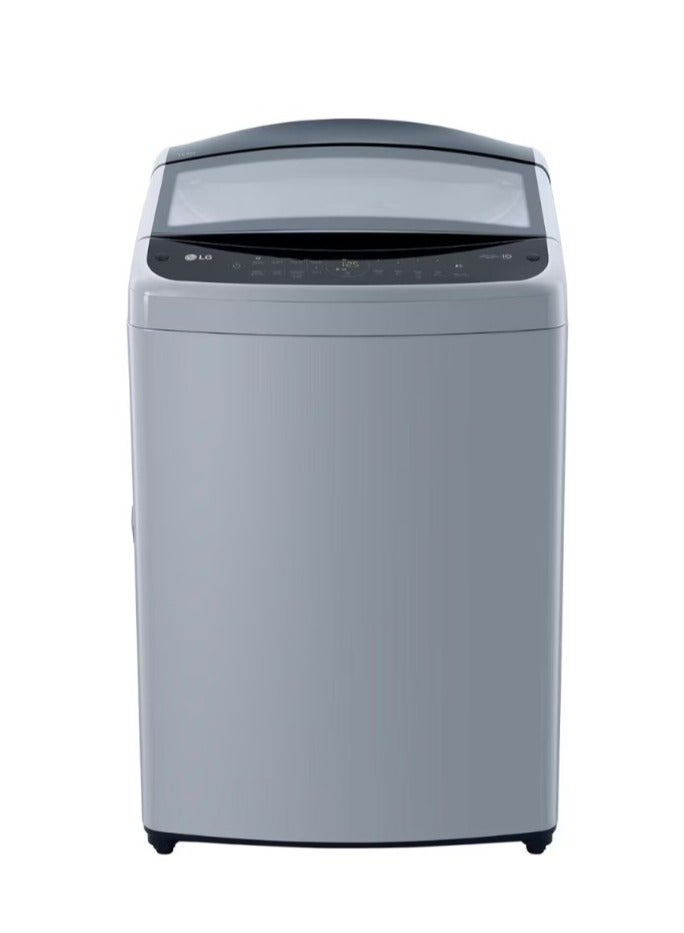 LG - Washing Machine 19 kg Top Loading Smart Diagnosis Inverter Direct Drive 6 Motion LED Display T19H3SDHTG Silver - Image 1