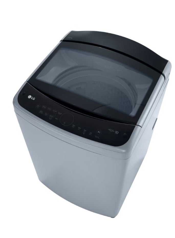 LG - Washing Machine 19 kg Top Loading Smart Diagnosis Inverter Direct Drive 6 Motion LED Display T19H3SDHTG Silver - Image 1