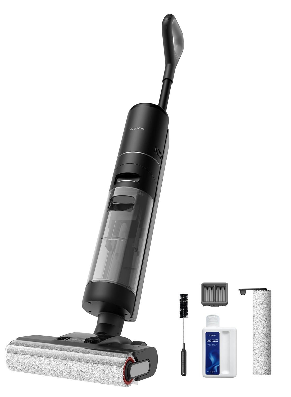 Dreame Dreame H12 PRO Wet Dry Vacuum Cleaner, Dual-Edge Cleaning Smart Floor Cleaner Cordless Vacuum and Mop, One-Step Hot Air Dryingfor Hard Floors 900 ml 300 W H12pro Black 