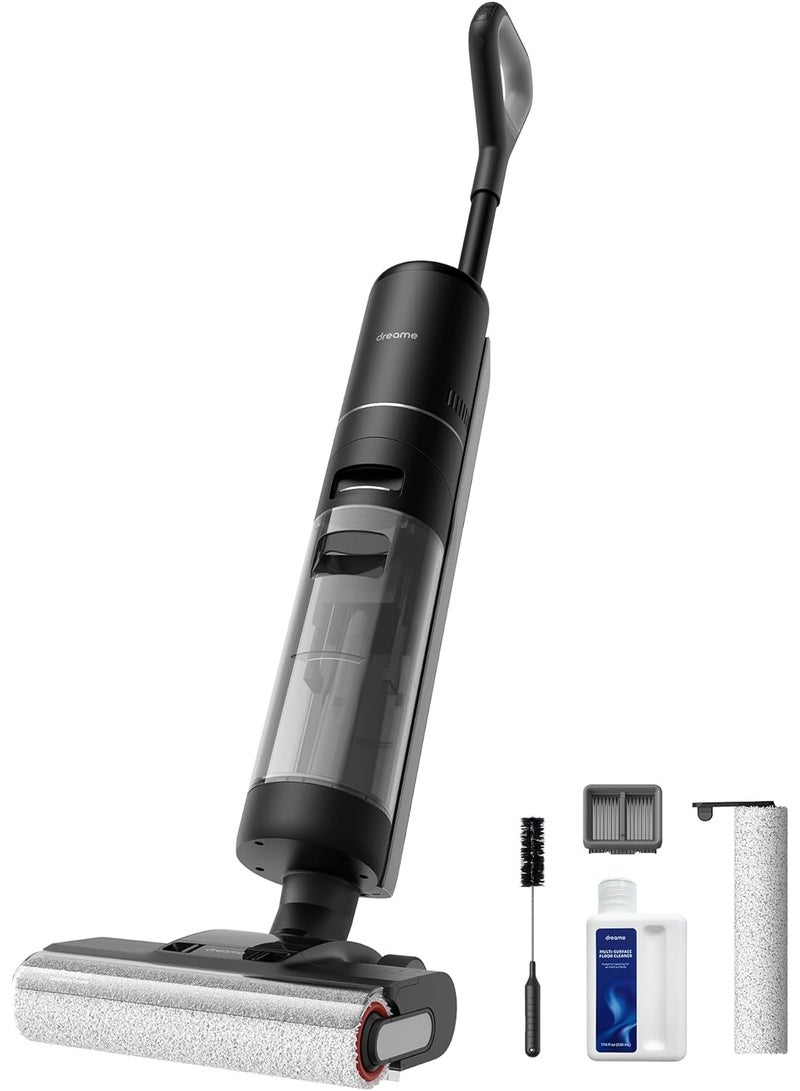 Dreame - Dreame H12 PRO Wet Dry Vacuum Cleaner, Dual-Edge Cleaning Smart Floor Cleaner Cordless Vacuum and Mop, One-Step Hot Air Dryingfor Hard Floors 900 ml 300 W H12-PRO Black - Image 1