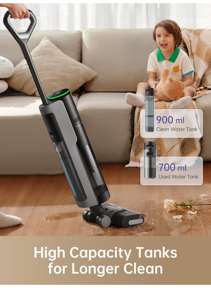 Dreame - Dreame H12 PRO Wet Dry Vacuum Cleaner, Dual-Edge Cleaning Smart Floor Cleaner Cordless Vacuum and Mop, One-Step Hot Air Dryingfor Hard Floors 900 ml 300 W H12-PRO Black - Image 1