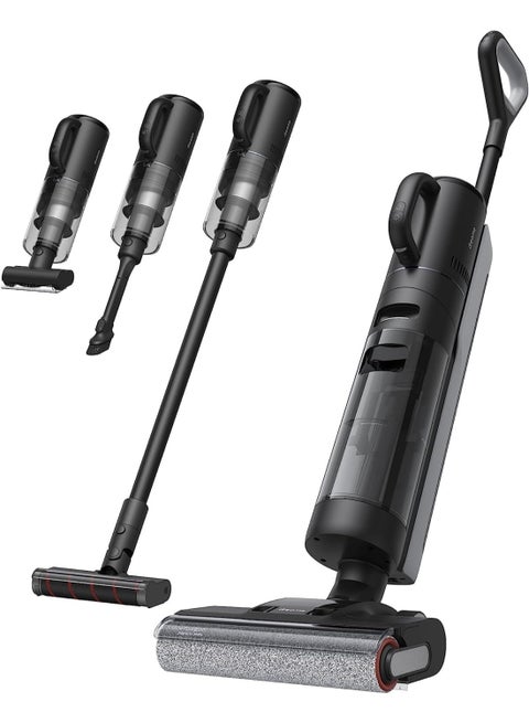 Dreame H12 Dual Smart Wet Dry Upright Vacuum cleaner, Floor Cleaner Mop Combo 4-in-1 Cordless Stick Vacuum for Multi-Surface, One-Step Self Cleaning with Hot Air Drying 350 ml 300 W H12-DUAL Black