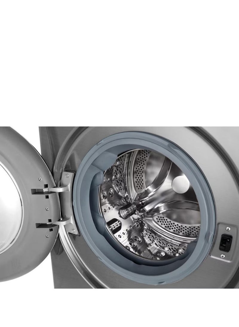 LG - Washing Machine Vivace  Front Load 8 kg AI DD Technology Steam Wi-Fi F4R5TYG2T Silver - Image 1