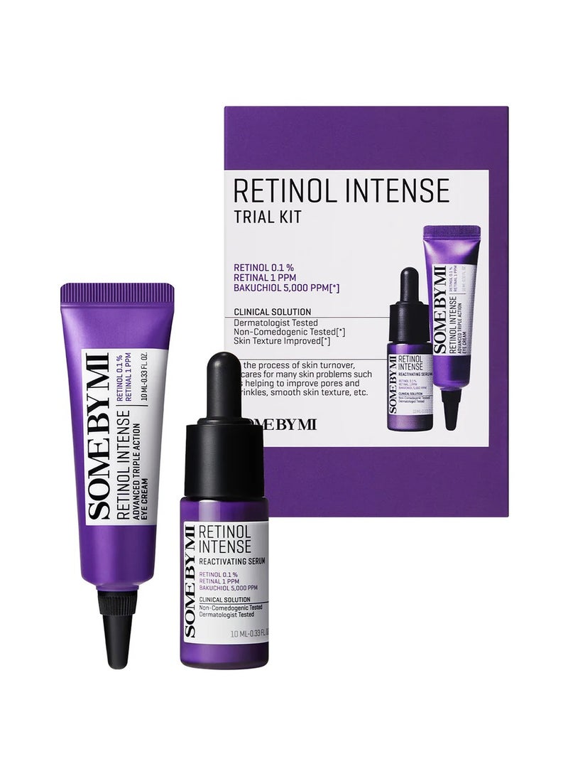 Some by Mi - Retinol Intense Trial Kit (Retinol Eye Cream 10ml + Retinol Serum 10ml) two pieces and each piece is 10 Mlml - Image 1