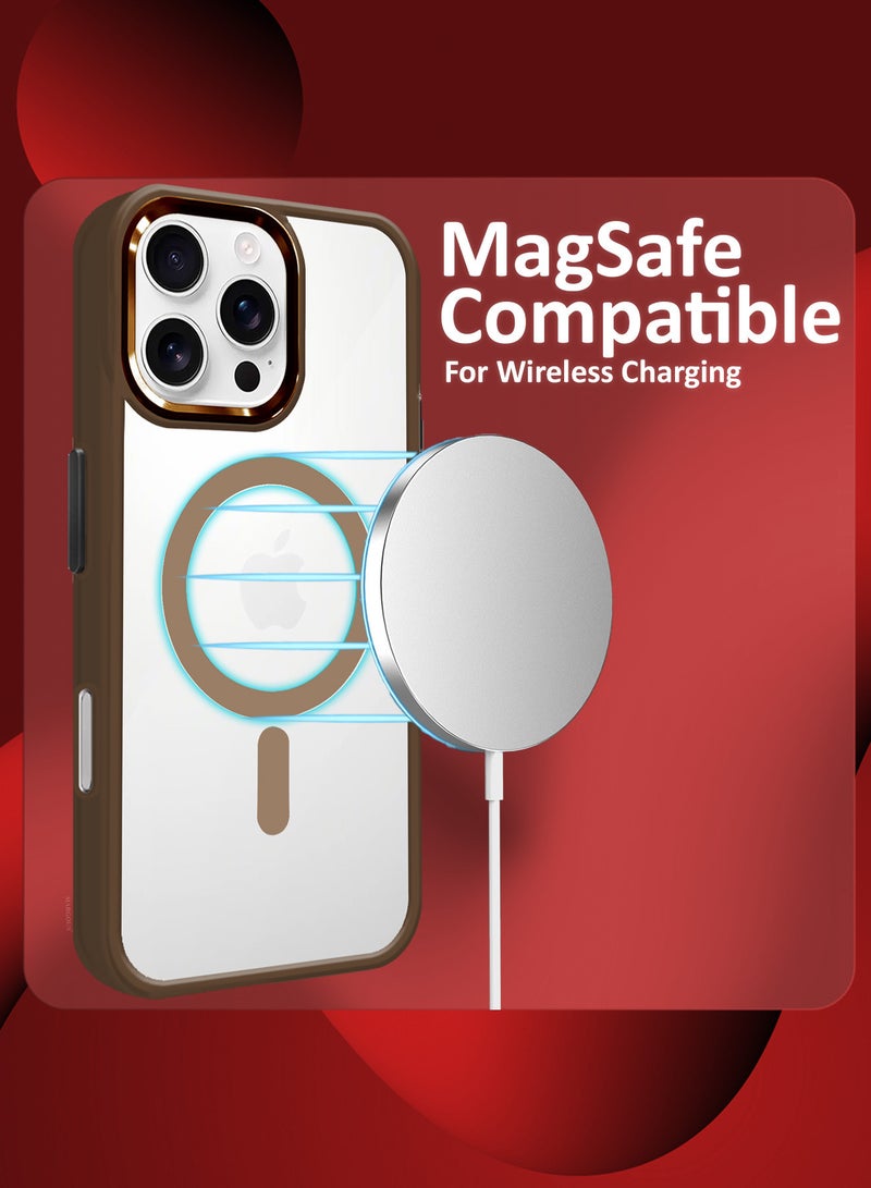 مارجون ( for iPhone 16 Pro Max ) 3 Pack, Clear Case and 2 Screen Protectors Compatible with MagSafe Military-Grade Protection Classic Cover Desert - Image 4