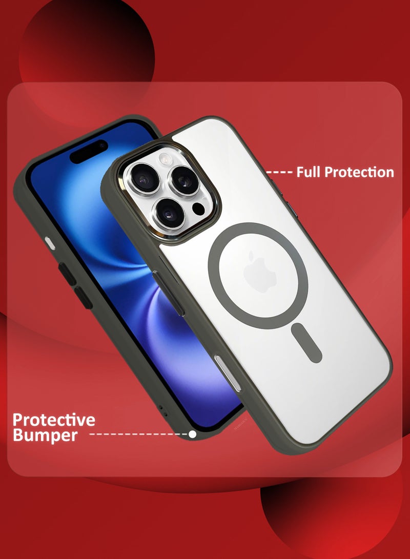 مارجون ( for iPhone 16 Pro Max ) 3 Pack, Clear Case and 2 Screen Protectors Compatible with MagSafe Military-Grade Protection Classic Cover Natural - Image 2