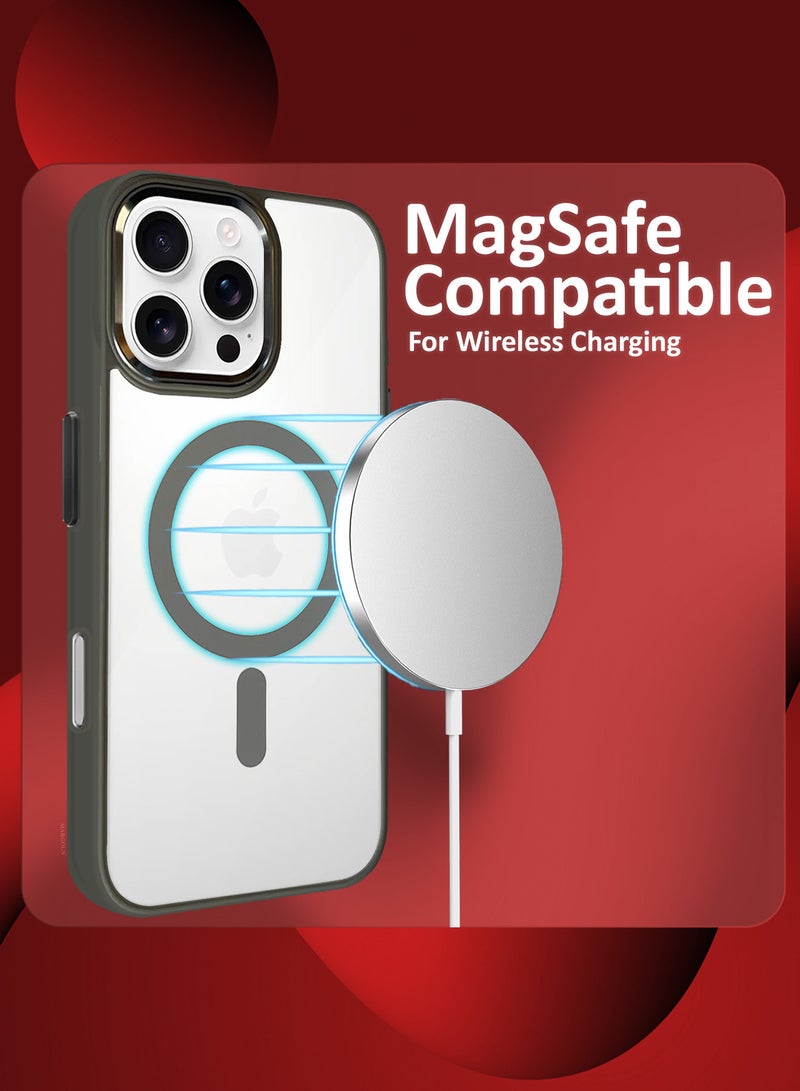 مارجون ( for iPhone 16 Pro Max ) 3 Pack, Clear Case and 2 Screen Protectors Compatible with MagSafe Military-Grade Protection Classic Cover Natural - Image 4