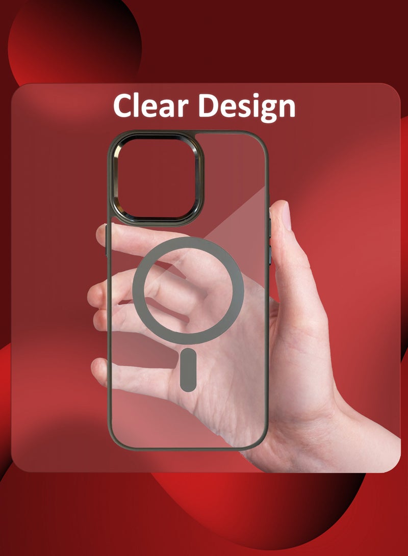 مارجون ( for iPhone 16 Pro Max ) 3 Pack, Clear Case and 2 Screen Protectors Compatible with MagSafe Military-Grade Protection Classic Cover Natural - Image 5