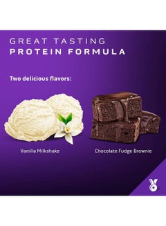 ماسل تيك 100% Mass Gainer High Protein Mass Gainer Chocolate Fudge Brownie 5.15 Lbs, 2.33kg  - Image 3