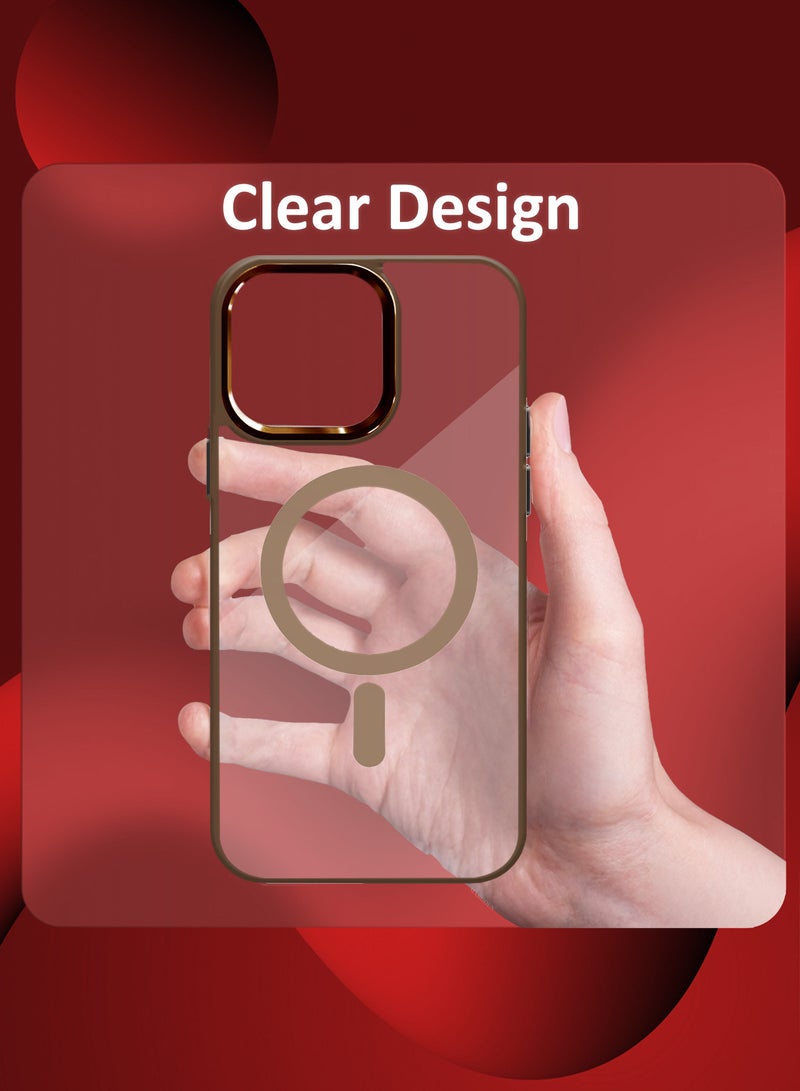 مارجون ( for iPhone 16 Pro ) 3 Pack, Clear Case and 2 Screen Protectors Compatible with MagSafe Military-Grade Protection Classic Cover Desert - Image 5