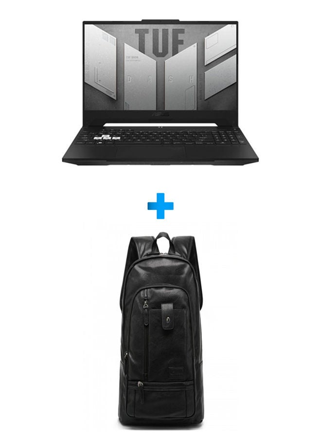 ASUS Fx517Zc-Hn063W Laptop With 15.6 Inch FHD /Core I7-12650H/ 16 GB Ram/ 512 GB SSD/ 4 GB Geforce Rtx 3050/ Windows 11 /English Black With Casual Leather Laptop Backpack Black English Black  - Image 1