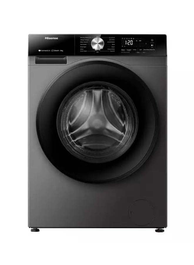 هايسنس Front load Washing Machine 8kg Inverter A Class WIFI 143 kW WF3S8043BT6 Grey  - Image 1