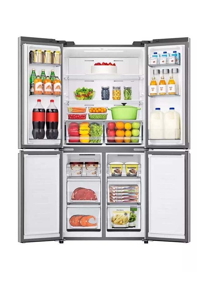 هايسنس - Side By Side 4 Door Refrigerator 10.5 Cuft Freezer 5.6 Cuft Inverter 325 kW RQ5P470SBIC Silver - Image 1