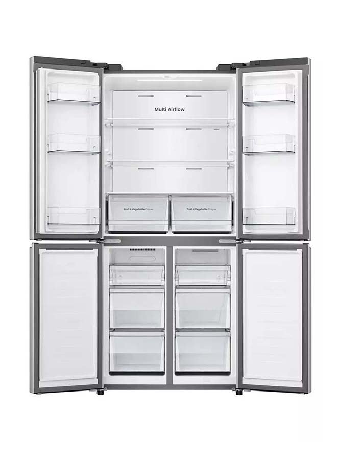 هايسنس - Side By Side 4 Door Refrigerator 10.5 Cuft Freezer 5.6 Cuft Inverter 325 kW RQ5P470SBIC Silver - Image 1